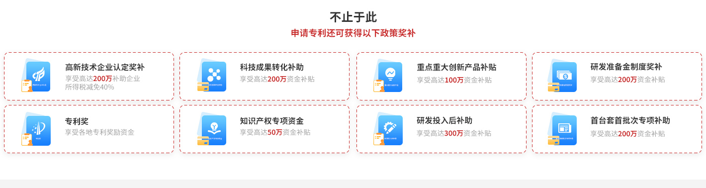 專利申請(qǐng)可申報(bào)的獎(jiǎng)補(bǔ)政策